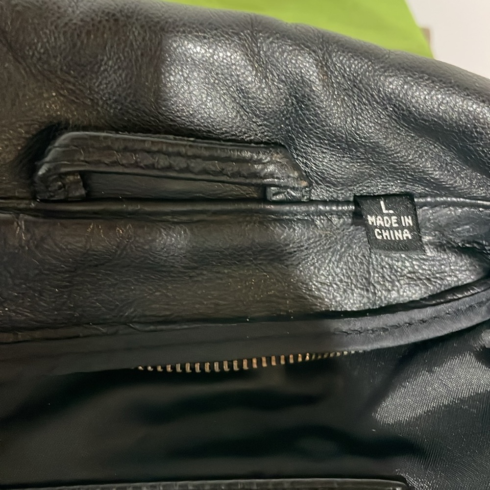 Leather jacket black - size large - Picture 12 of 16